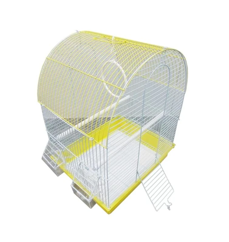 Dayang Sarı İki Kapılı Davul Muhabbet Kuşu Kafesi