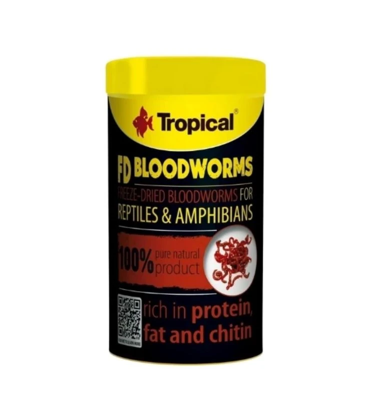 Tropical FD Bloodworms Kurutulmuş Kan Kurdu Sürüngen Yemi 100 Ml