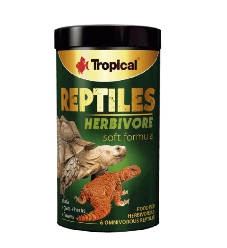 Tropical Reptiles Herbivore Soft Otobur ve Omnivor Sürüngenler için Yem 250 gr