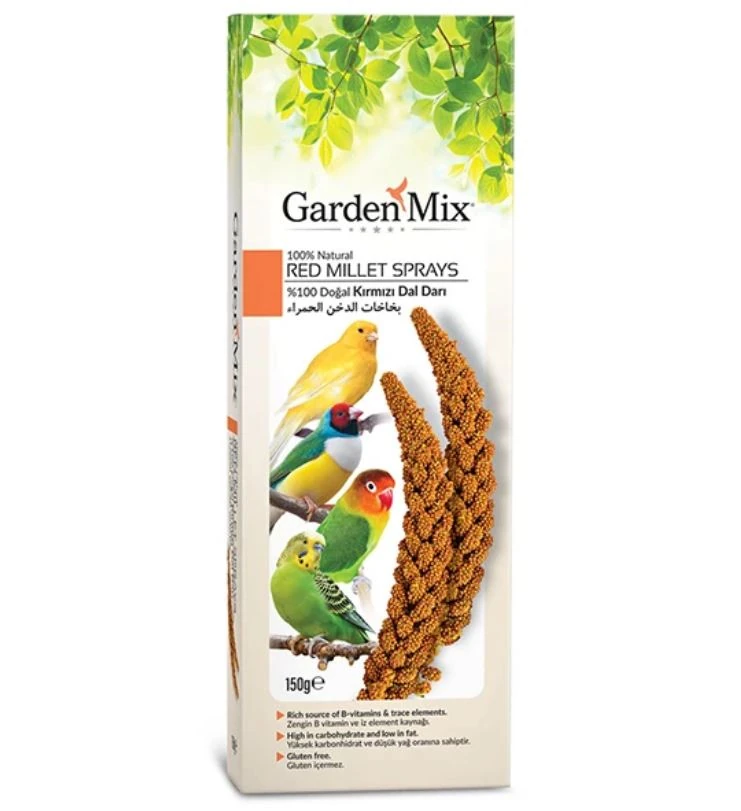Garden Mix Kırmızı Darı Dalı Kuş Ödülü