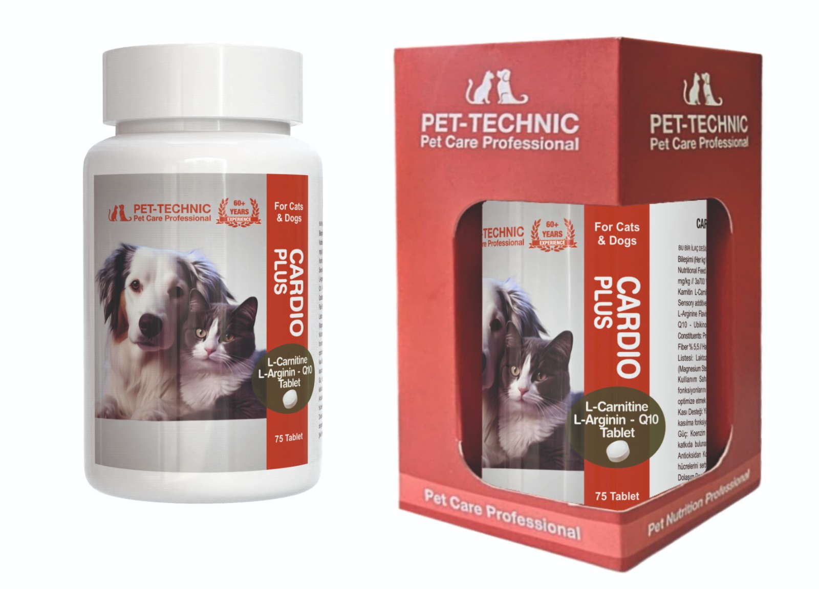 Pet-Technic Cardio Plus Tablet, Kedi Köpek Kalp Sağlığı, Kardiyo Desteği, Koenzim Q10 & Taurin, 75 Tablet