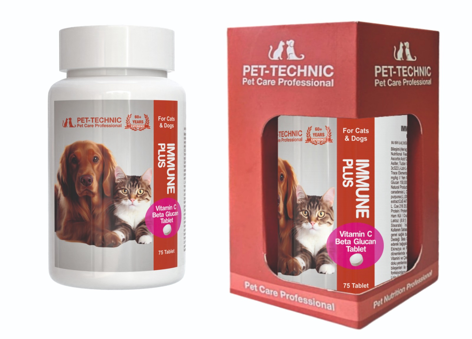 PET-TECHNIC  IMMUNE PLUS Tablet Kedi ve Köpekler için Bağışıklık Sistemi Desteği