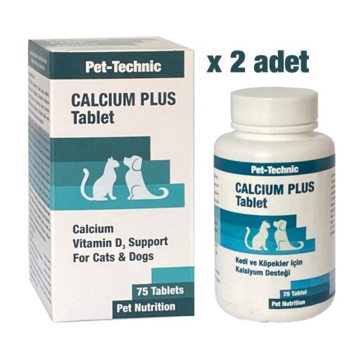 pet technic 2li calcium plus tablet vitamin d3 kalsiyum destegi 135