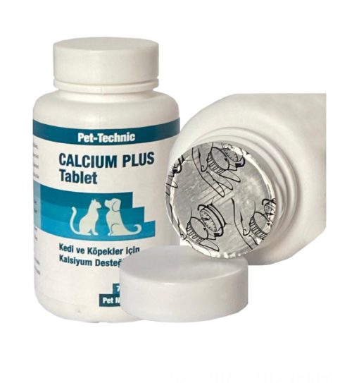pet technic 2li calcium plus tablet vitamin d3 kalsiyum destegi 136
