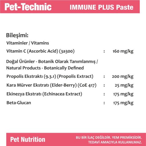 pet technic 3lu biotin zinc pasta weight control pasta immune plus pasta 278