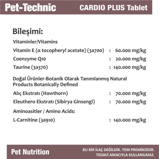 pet technic liver detox tablet cardio plus tablet 850